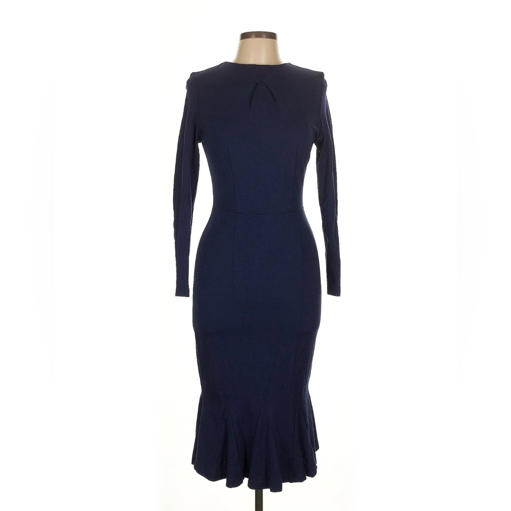Like New Blue Trumpet Hem Dress